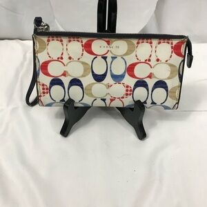 Coach Vintage Bleeker Multicolor Wristlet GUC